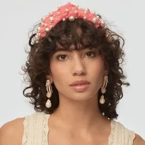 Lele sadoughi Oversized Pearl Woven Knotted Headband NWT Spritz Pink Coral s-l1200.jpg main image 3